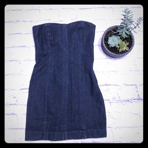 Joe’s Jeans Denim Mini Dress Sweetheart Neckline
